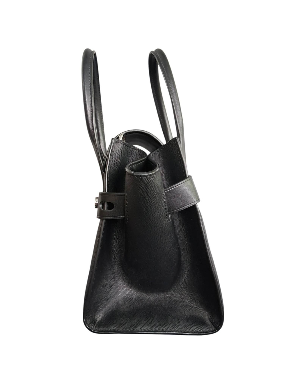 Michael Kors Carmen Medium Belted Satchel Black - Picture 4 of 9